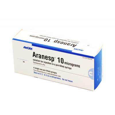 Aranesp 10 mcg ( Darbepoetin ) 4 Pre-Filled Syringes